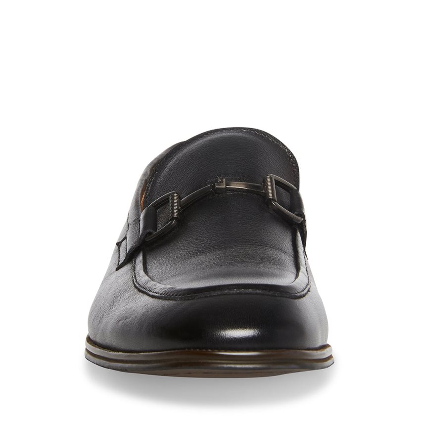 Loafers Steve Madden Aahron Cuero Hombre Negras | ES IQ439S